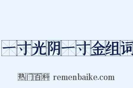一寸光阴一寸金组词是什么意思的图片